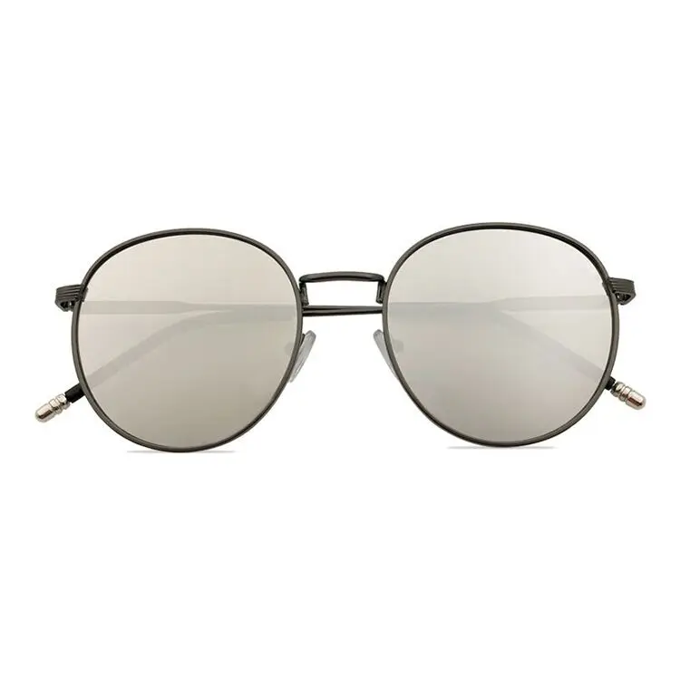 

22026 Retro circular spectacle frames for men and women with flat lens sunglasses