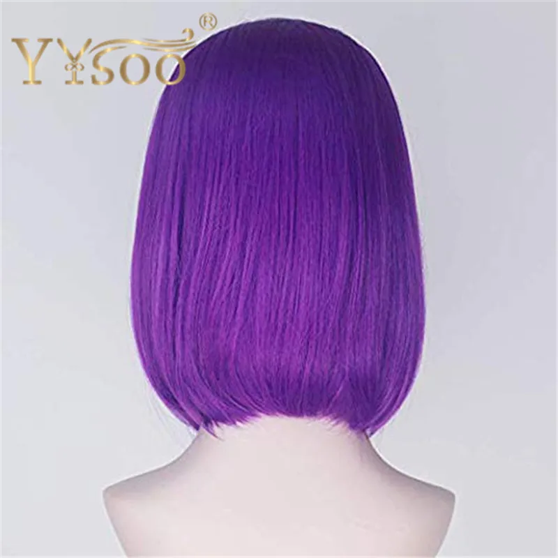 YYsoo, подростковые Титаны, Ворон, косплей, парики для женщин, унисекс, короткий, прямой, фиолетовый, парик Лолиты, панк, Прайд, косплей, костюм, парик на Хэллоуин