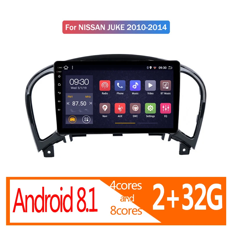Авторадио 2G + 32G android для Nissan Juke YF15 2010 2011 2012 2013 2014 автомобильное радио coche аудио Авто
