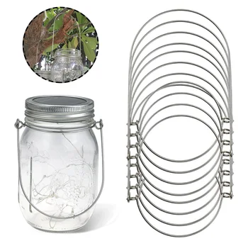

8pcs General Mason Jar Lid Hanger Stainless Steel Wire Handles Compatible for 86mm Mouth