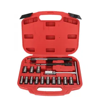 

17Pcs Diesel Injector Seat Cutter Milling Cutter Set Universal Car Tool Kit Aluminum Alloy Injector Cutter New