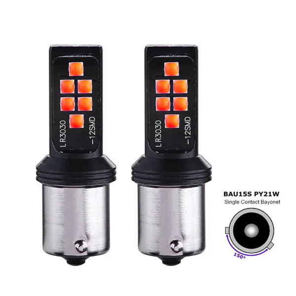 BAU15S 2 шт. 1156 P21W BA15S 1157 P21/5 Вт BAY15D T20 7440 W21/5 Вт 7443 BAU15S светодиодный стоп-сигнал Светильник лампы Реверсивный светильник ing Резервное копирование лампы - Испускаемый цвет: BAU15S