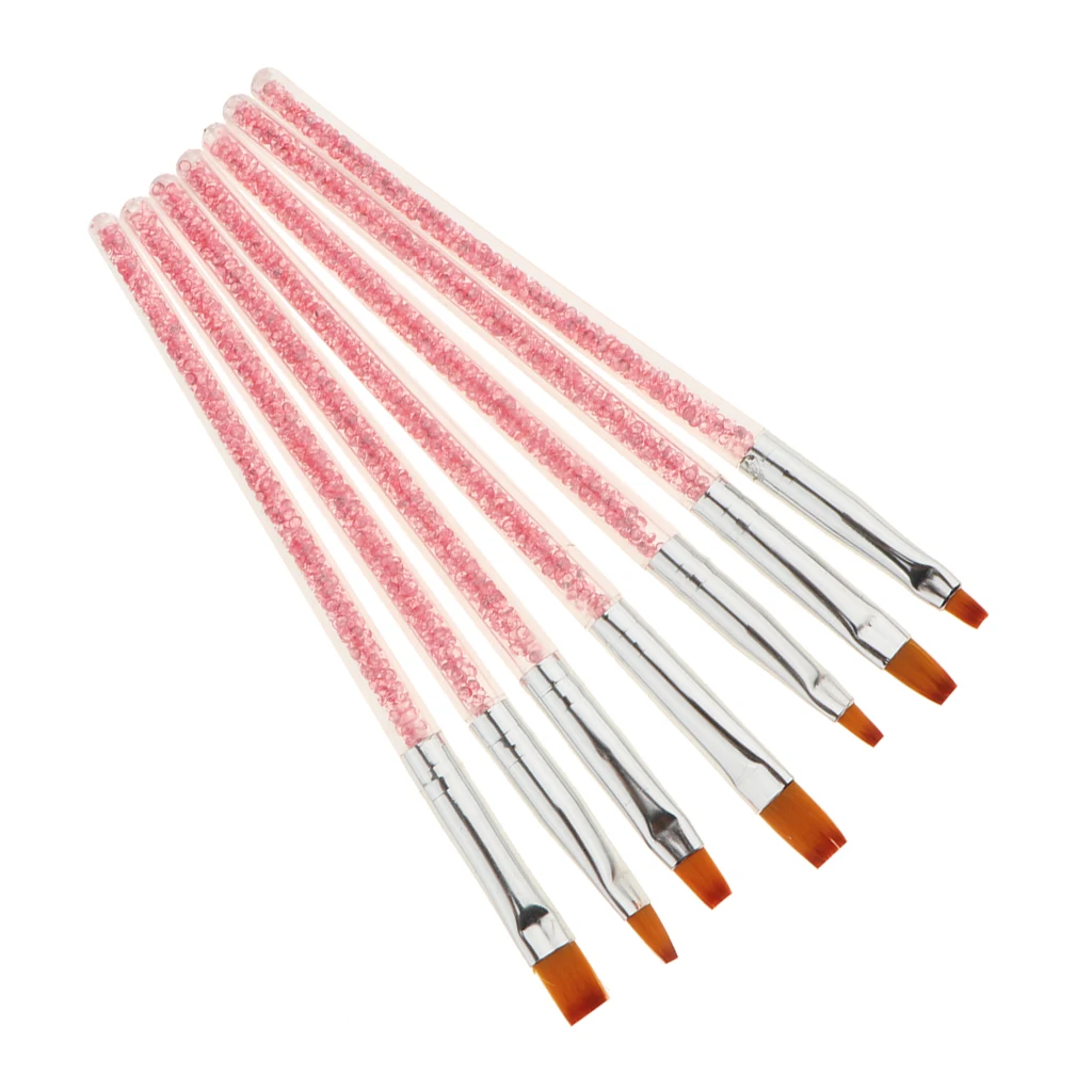 Pro UV Gel Nail Art Brushes Painting Drawing Dotting Liner DIY Tool Set 7Pcs