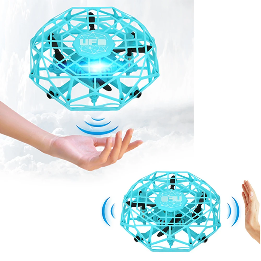 Детский Электрический радиоуправляемый индукционный Дрон игрушка анти-столкновения Летающий вертолет ручной НЛО мяч самолет