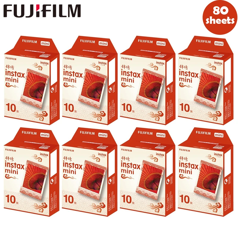 10-100 листов/упаковок фотобумага Fujifilm Instax Mini Film JinXiu для Fuji instant camera 8/7 s/25/50/90/SP-1/SP-2 с посылка - Цвет: 80 sheets