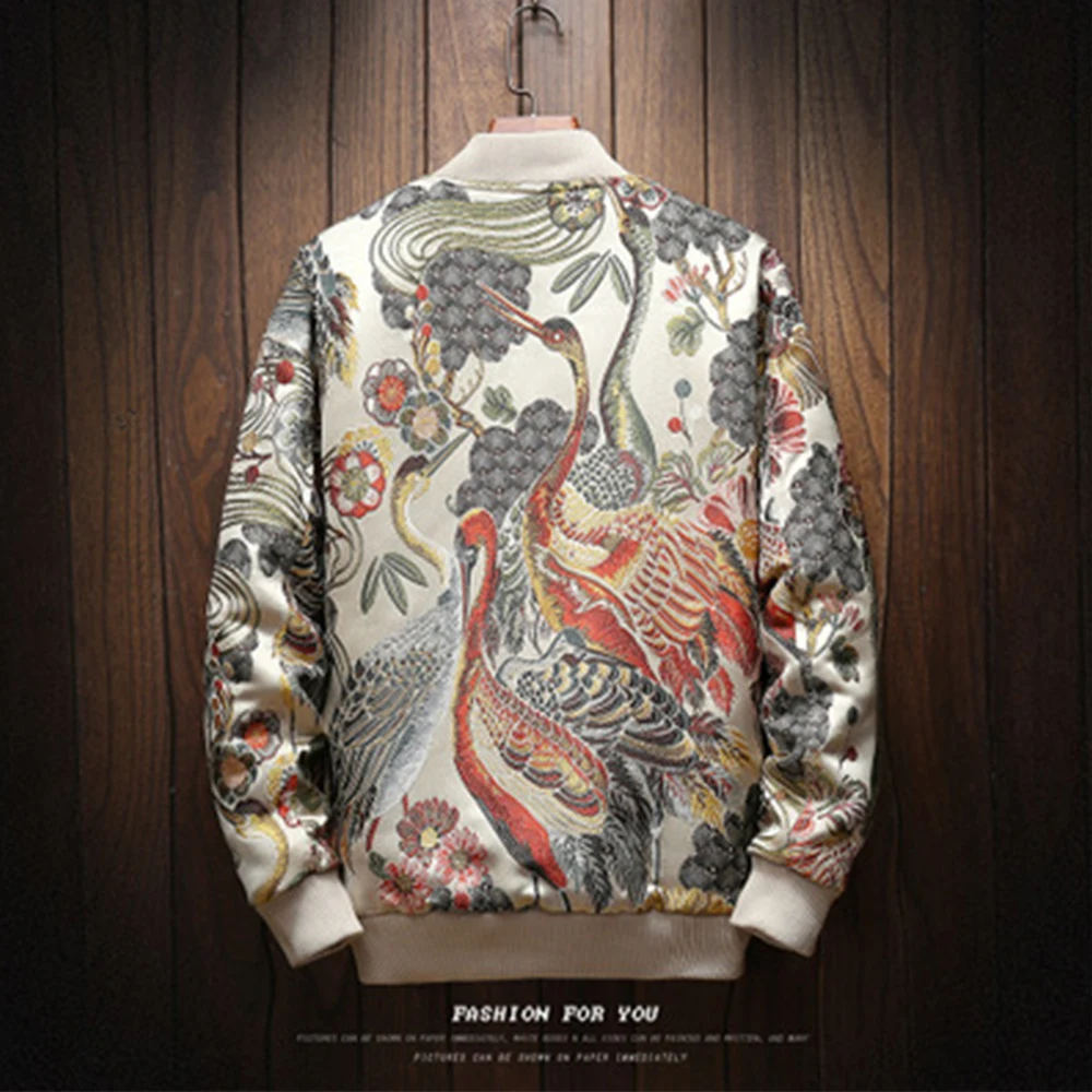 

Japanese Embroidery Men Jacket Coat Man Hip Hop Streetwear Men Jacket Coat Bomber Jacket Men Clothes 2019 Sping New