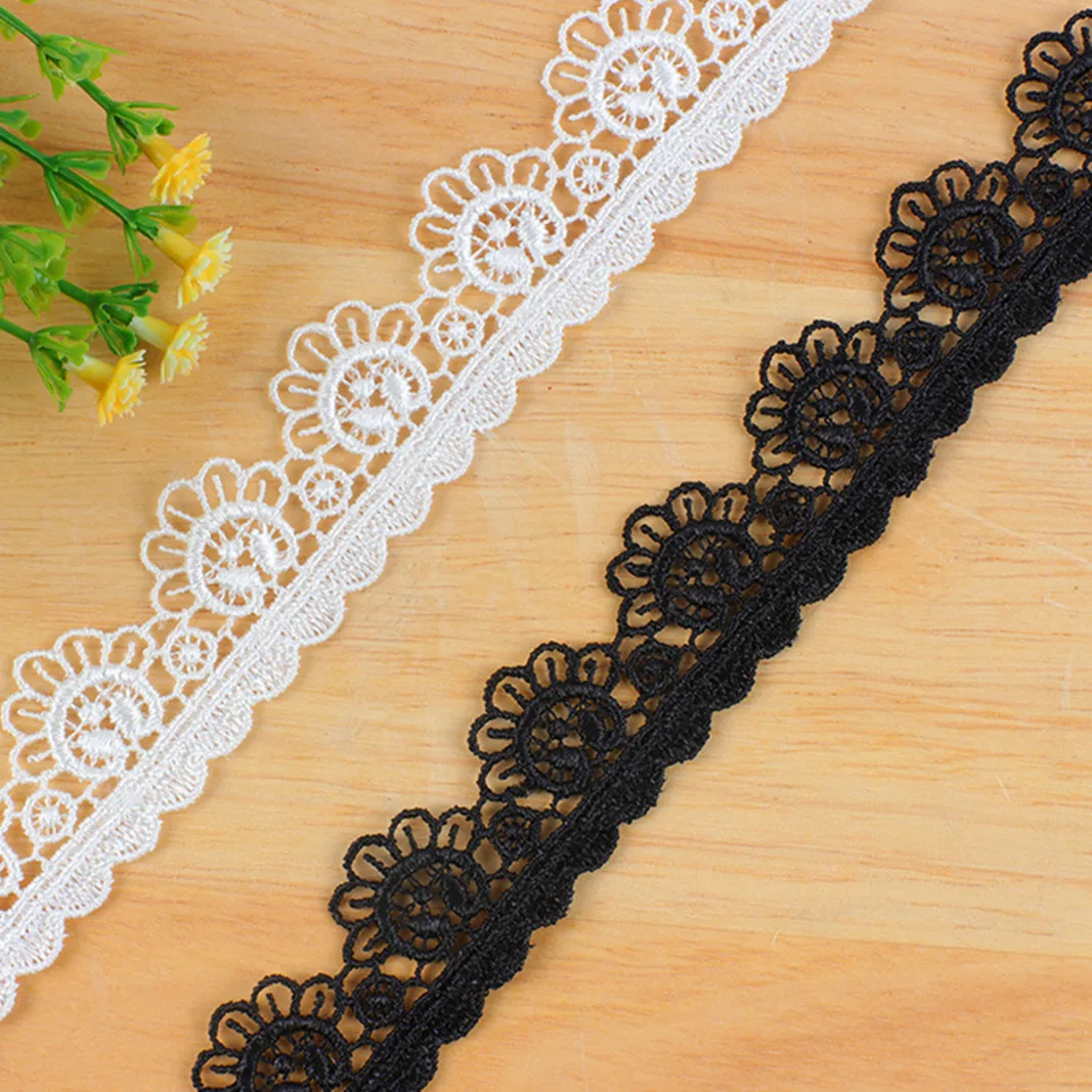 Lace Fabric 5Yards Hollow Mesh Embroidery Flower DIY Wedding Lolita Children Clothing Underwear Sewing