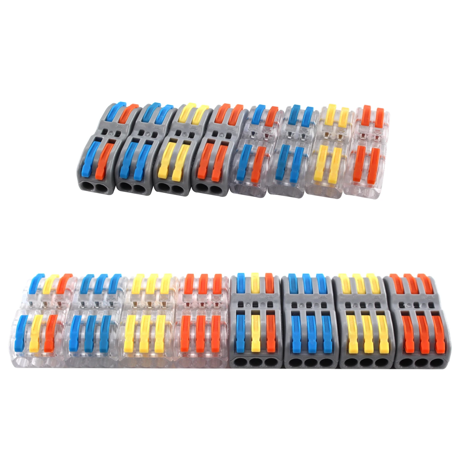 Wire Connector 10/30/50Pcs Terminal Electrico Block Compact Wiring Splicing Conector Eletrico Universal Electrician Tool Set