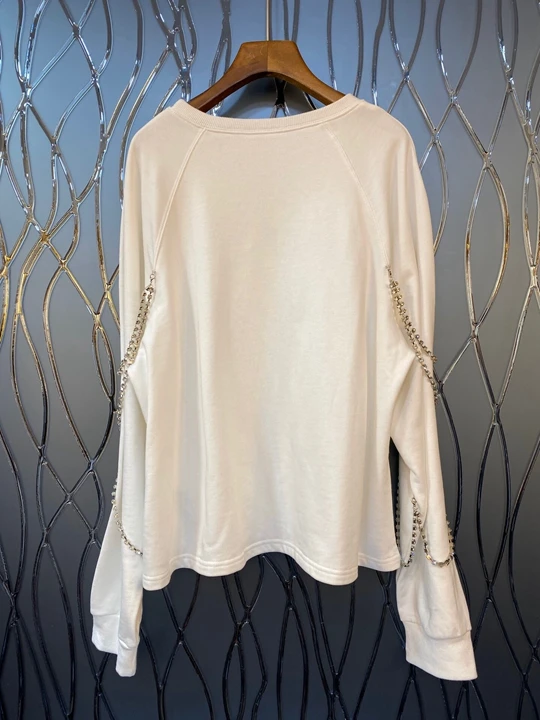 winter new women wild loose long-sleeved shirt nail drill 1028