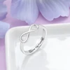 JewelOra Silver Color Infinity Love Knot Rings for Women Customized Personalized Engrave Name Promise Ring Anniversary Gifts ► Photo 3/6