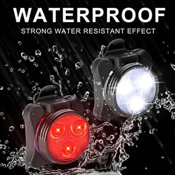 

Bicycle Taillights USB Charging Mountain Bike Night Warning Lights Multi-Function IPX4 Waterproof Bicycle Lights Running Lights