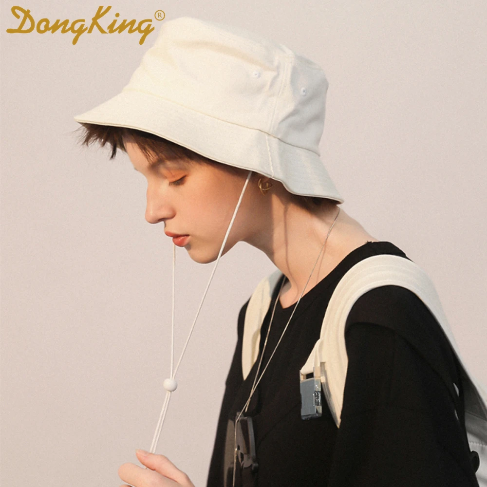 Tanio DongKing Big Size kapelusze wiadro wiatroszczelna sznurek kapelusz duża sklep