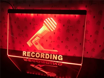 

I799- Recording Microphone On Air NEW LED Neon Light Sign RGB Multi-Color