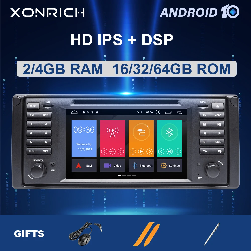 IPS DSP Qcta Core 1 din Android 10 автомобильное радио головное устройство для BMW X5 E53 BMW E39 Мультимедиа DVD GPS навигация аудио стерео 4 + 64 ГБ IPS DSP Qcta Core 1 din Android 10 автомобильное радио головное устройство для BMW X5 E53 BMW E39 Мультимедиа DVD GPS навигация аудио стерео 4 + 64 ГБ