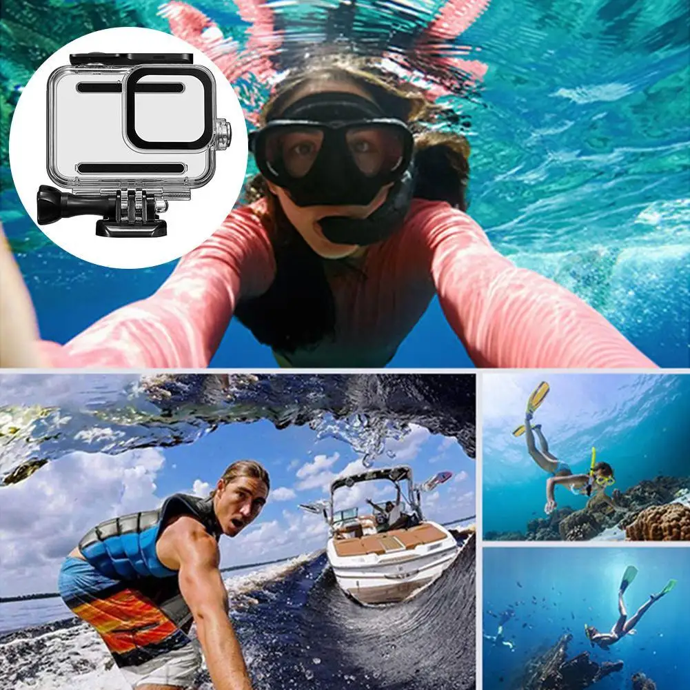 45 м подводный корпус чехол для Gopro 8 Экшн камеры водонепроницаемый корпус оболочка для Go Pro Hero 8