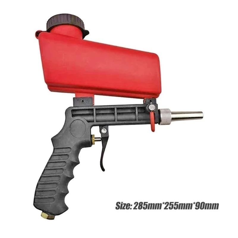 90psi Portable Gravity Sandblasting Gun Aluminium Pneumatic Sandblaster Spray Gun Sand Removal Blasting Power Machine