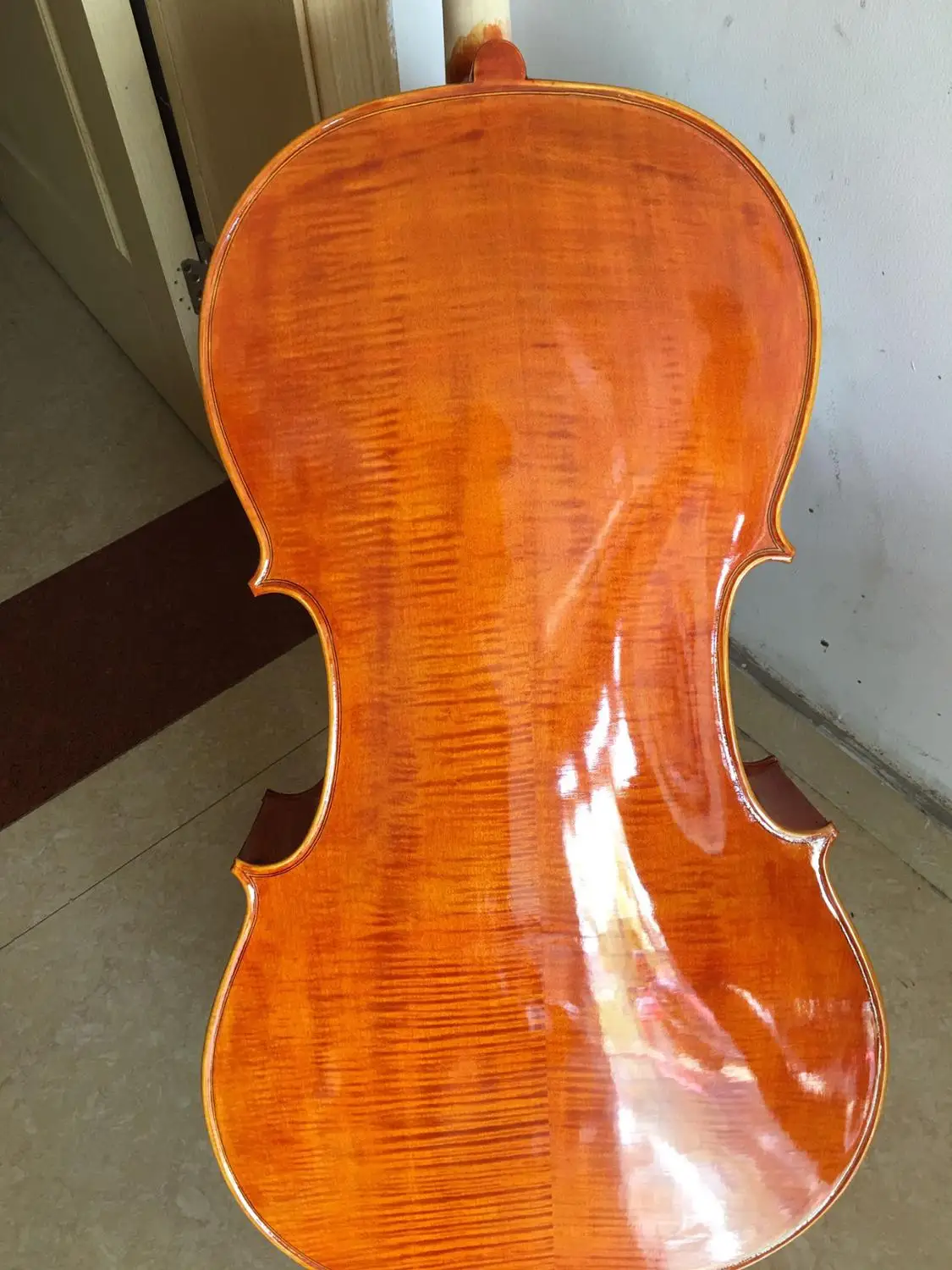 

High grade Handmade Cello Stringed Instruments Real tiger line Solid wood Cello Yellow red brown Violoncello with case Strings