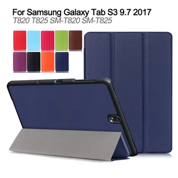 

Tablet Case For Samsung Galaxy Tab S3 9.7 2016 T820 T825 SM-T820 SM-T825 Shockproof Slim PU Leather Stand Cover Auto Wake/Sleep