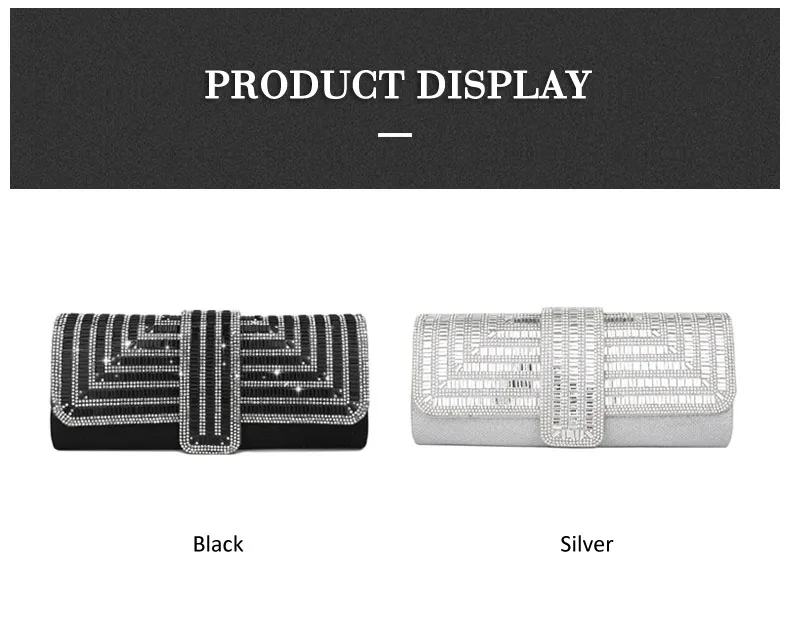 Luxy Moon Black Square Evening Bag Product Display