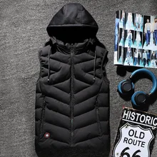 Rare Bird Men Casual plus Velvet Thick Sleeveless Vest Plus-sized Warm Windproof