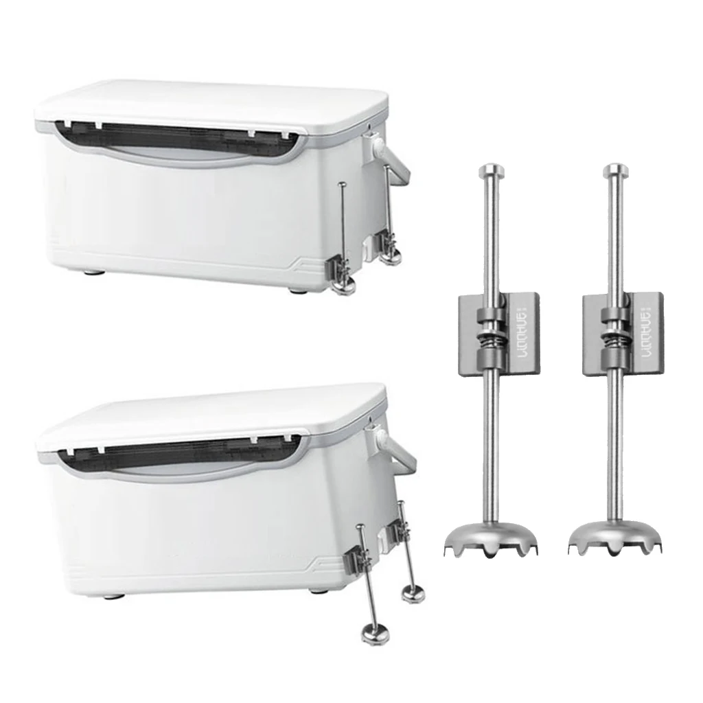 Adjustable Stable Fishing Case Lifting Leg Fish Tackle Tank Support Bracket Fishing Box Tank Tackle Telescopic Legs Stand