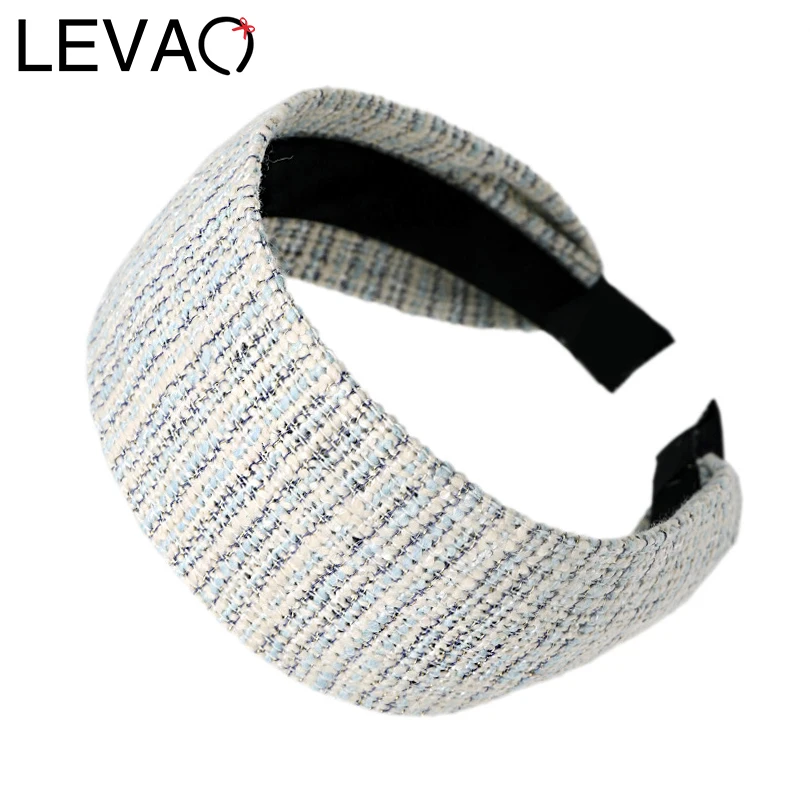 LEVAO, новинка, широкая повязка в клетку, винтажный британский стиль, ободок для волос, тюрбан для женщин, элегантные аксессуары для волос для девочек, обруч для волос