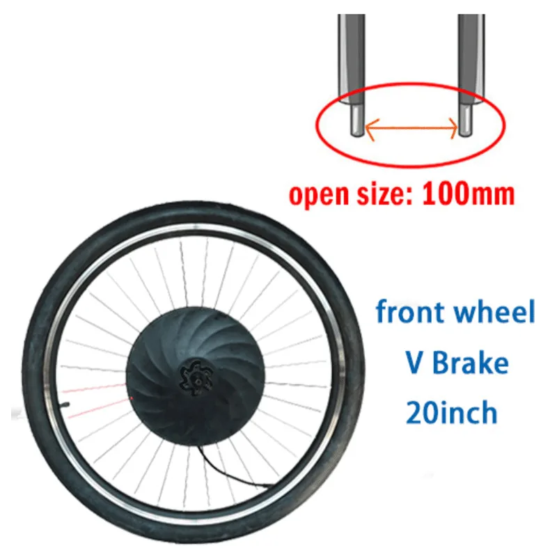 20inch v brake E Bike Electric Conversion Bicycle Kit Battery Brushless Gear Motor ebike Bicicleta Eletrica Kit Bicicleta Electrica Con Bateria - Цвет: 20inch v brake