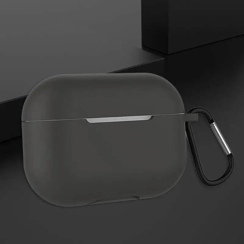 Силиконовый чехол для наушников Защитный чехол с карабином для Apple Airpods Pro