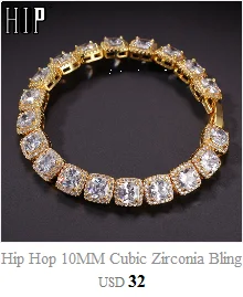 Хип-хоп 1Row Bling CZ Iced Out Стразы браслет из Кубического циркония теннисные цепи браслеты для женщин мужчин ювелирные изделия розовый красный