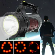 Outdoor Hiking LED Bulb Flashlight Lantern USB Rechargeable Spotlight Ergonomic Torch Garden Waterproof Battery Powered Portable