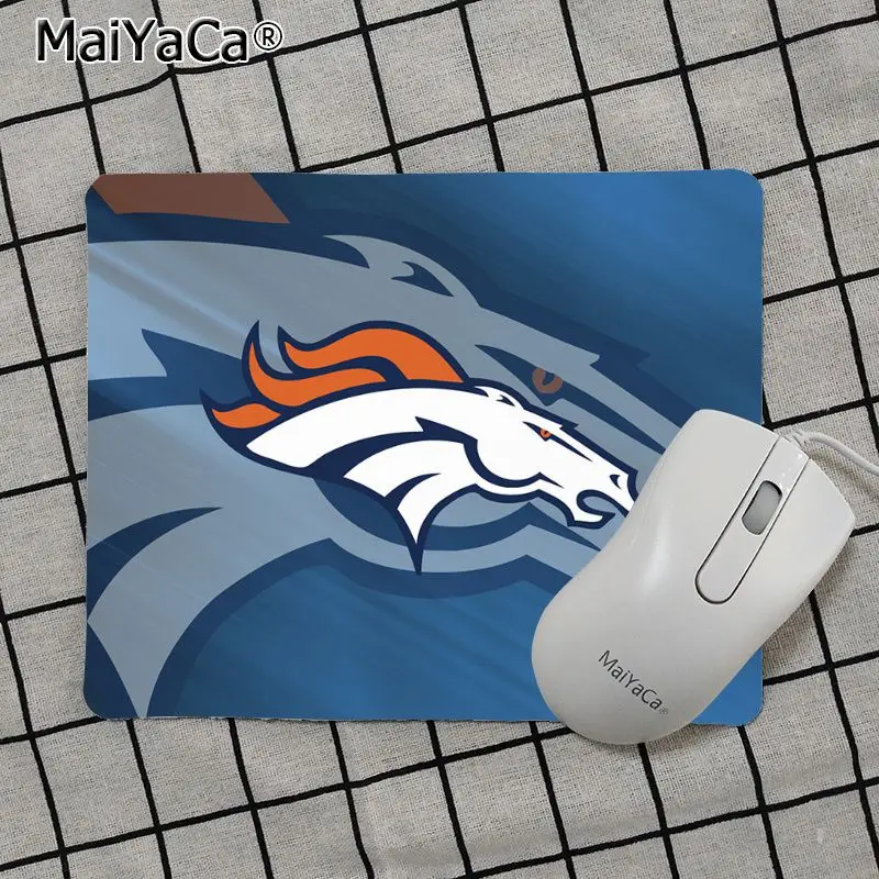 No Lock Edge18x22cm Maiya высокое качество Денвер Бронкос прочный резиновый коврик для Мыши Pad Лидер продаж подставка под руку мышь - Цвет: No Lock Edge18x22cm