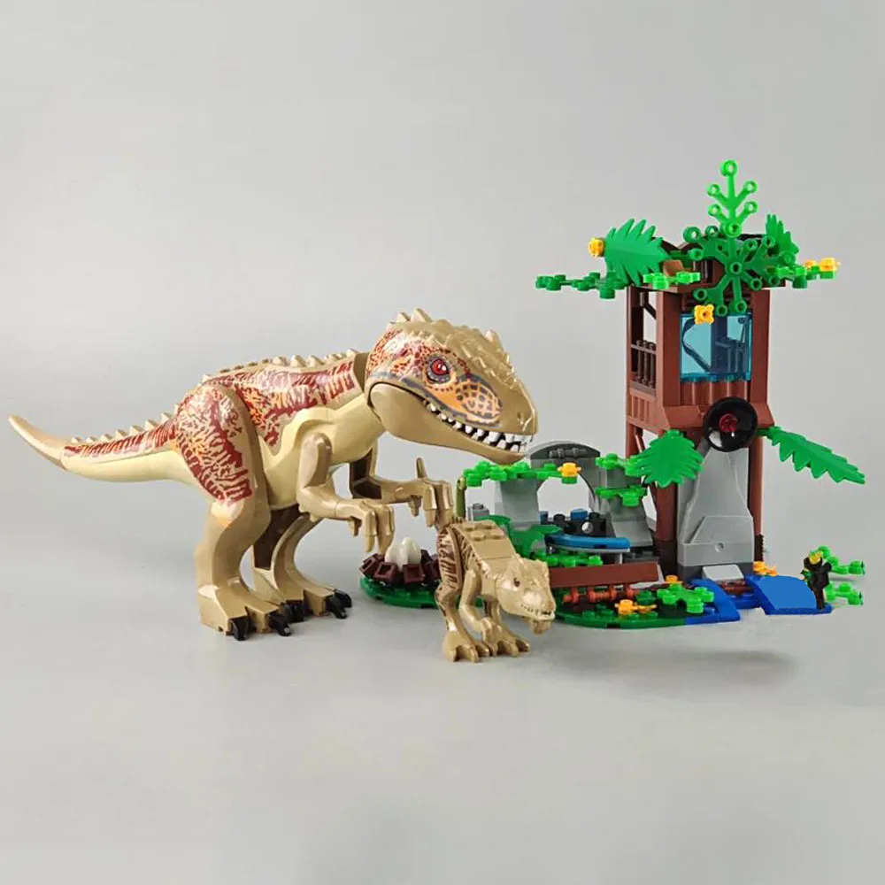Идеи тираннозавр рекс т. Rex Rampage Indominus динозавр модульный грузовик MOC строительные