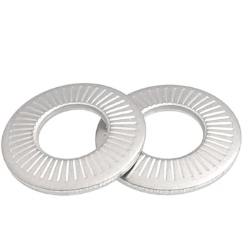 

10pcs M6 M8 knurled dish shape washers single tooth anti-loose washer stainless steel gap adjustment wide type gasket