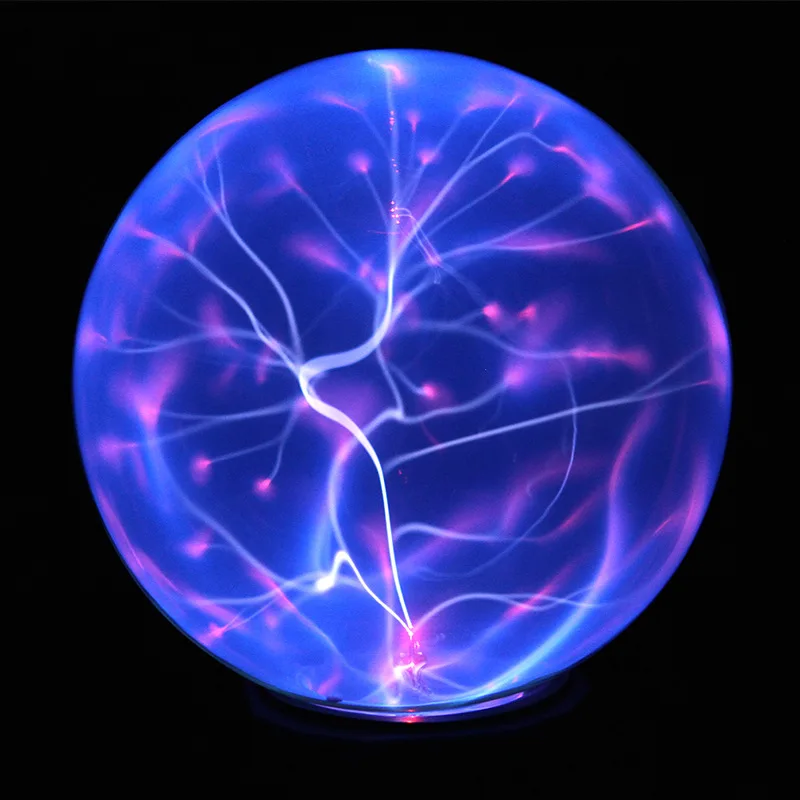 Promotion! 8-Inch Plasma Ball Light Static Night Light Magic Contact Sound Sensitive Glass Ball Us Plug