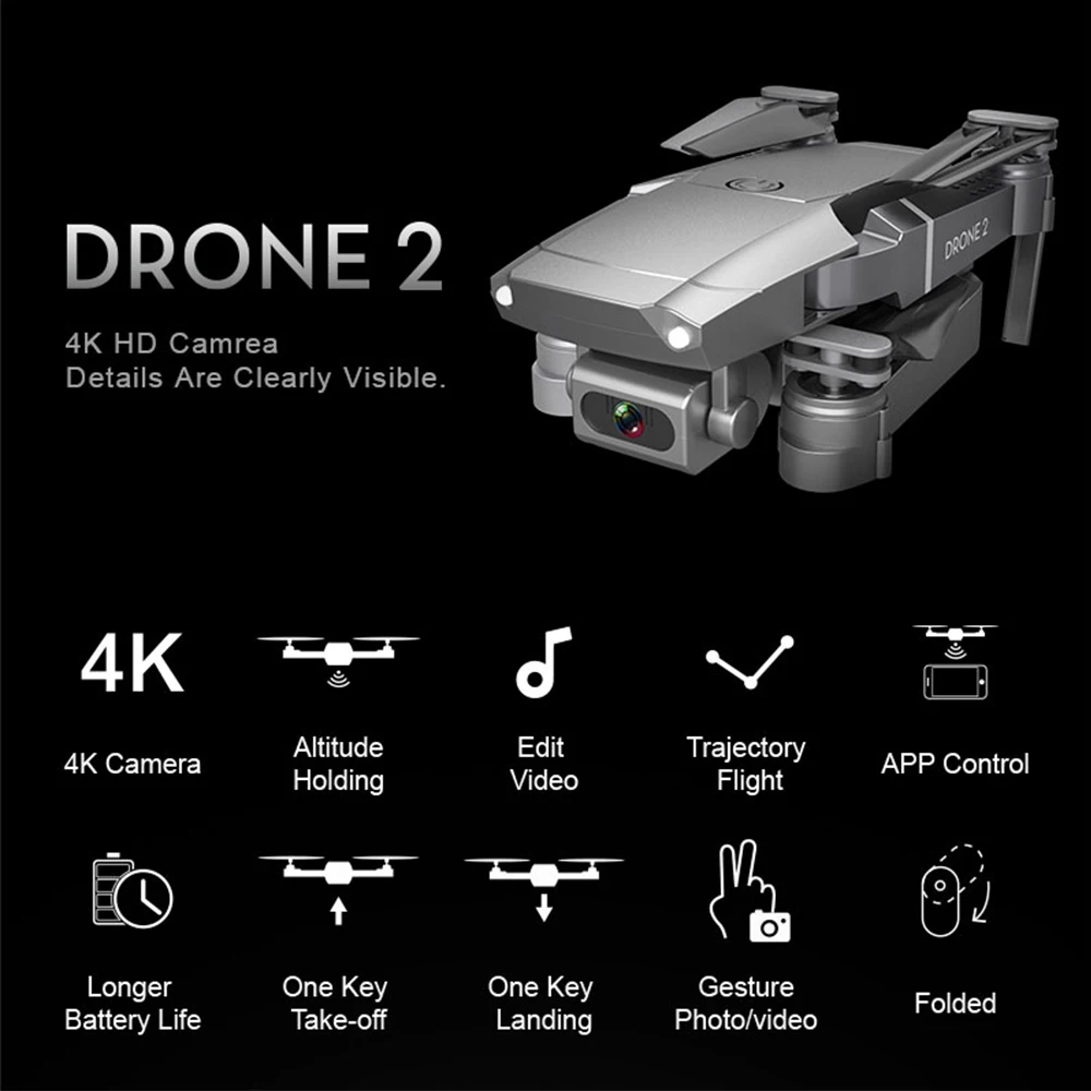 2020 Новый E68 Дрон HD широкоугольный 4K wifi 1080P передача от первого лица фиксированная