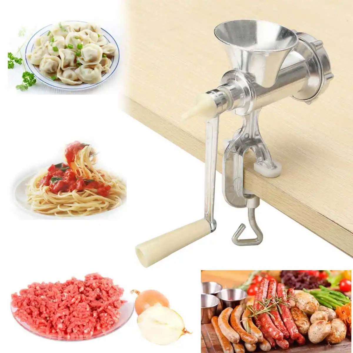 

Manual Meat Grinders Chopper Multifunction Hand Operated Mincer Noodle Sausage Filler Kibbe Pasta Maker Machine Kitchen Tool