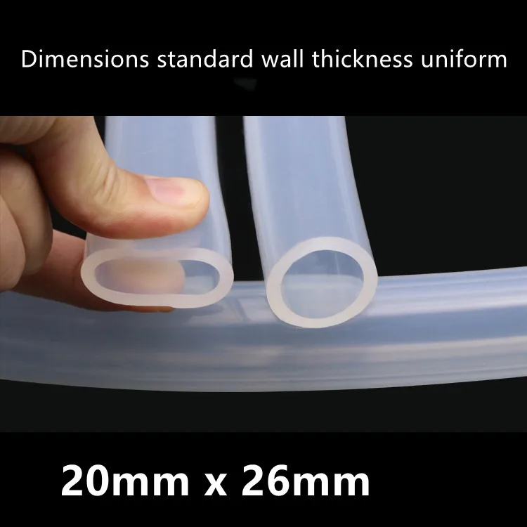 

20x26 Silicone Tubing ID 20mm OD 26mm Food Grade Flexible Drink Tubing Pipe Temperature Resistance Nontoxic Transparent