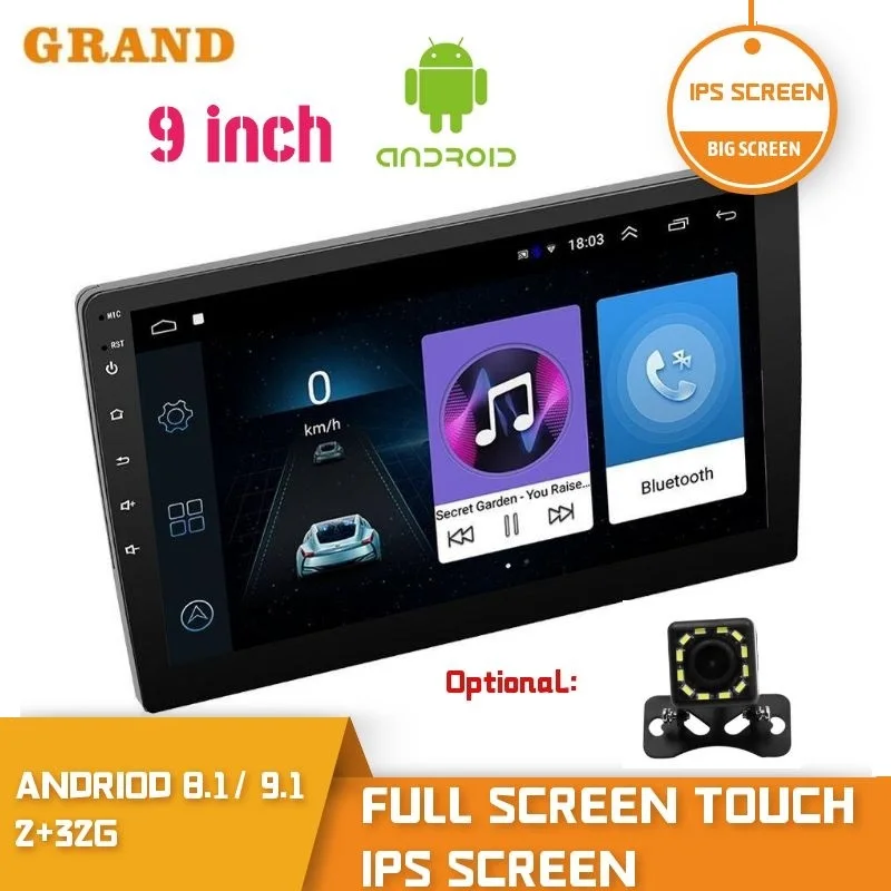 Android Multimedia Player 2 Din Car Radio Universal Auto Stereo Android 9 Inch Navigation Auto Audio Stereo MP5 Bluetooth 2DIN