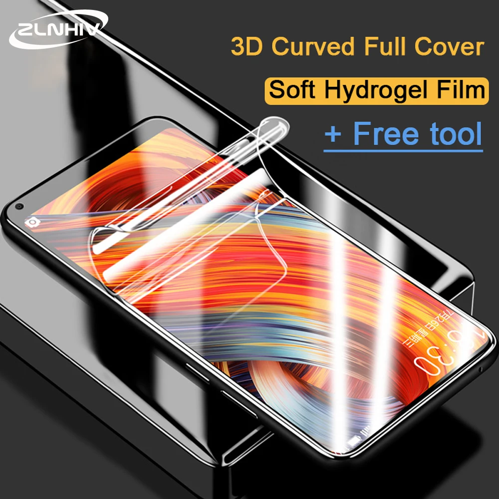 

ZLNHIV soft full cover for xiaomi mi mix 2s 2 3 hydrogel film mi max 3 max 2 protective film Not Glass phone screen protector