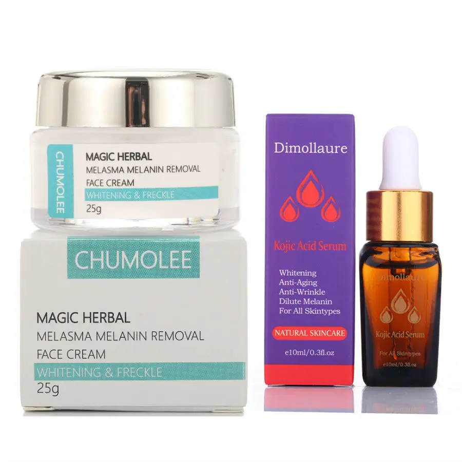 Chumolee Whitening Freckle Cream Kojic Acid Serum Whitening Remove Melasma Melanin Sunburn Acne Scars Dark Spot Skin Care Set Facial Self Tanners Bronzers Aliexpress