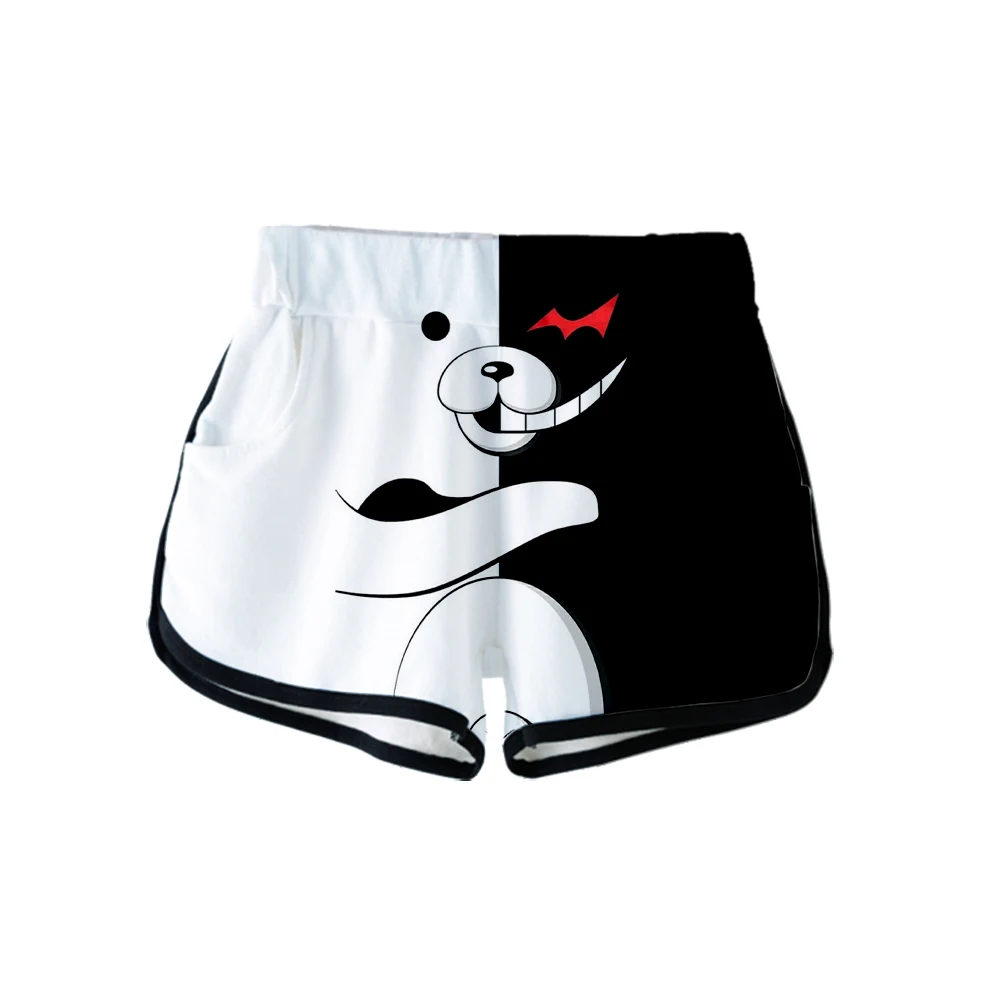 Monokuma 3D модные повседневные шорты Популярные шорты с эластичной резинкой на талии женские хлопковые 3D эксклюзивные хип хоп горячие летние шорты s-xl