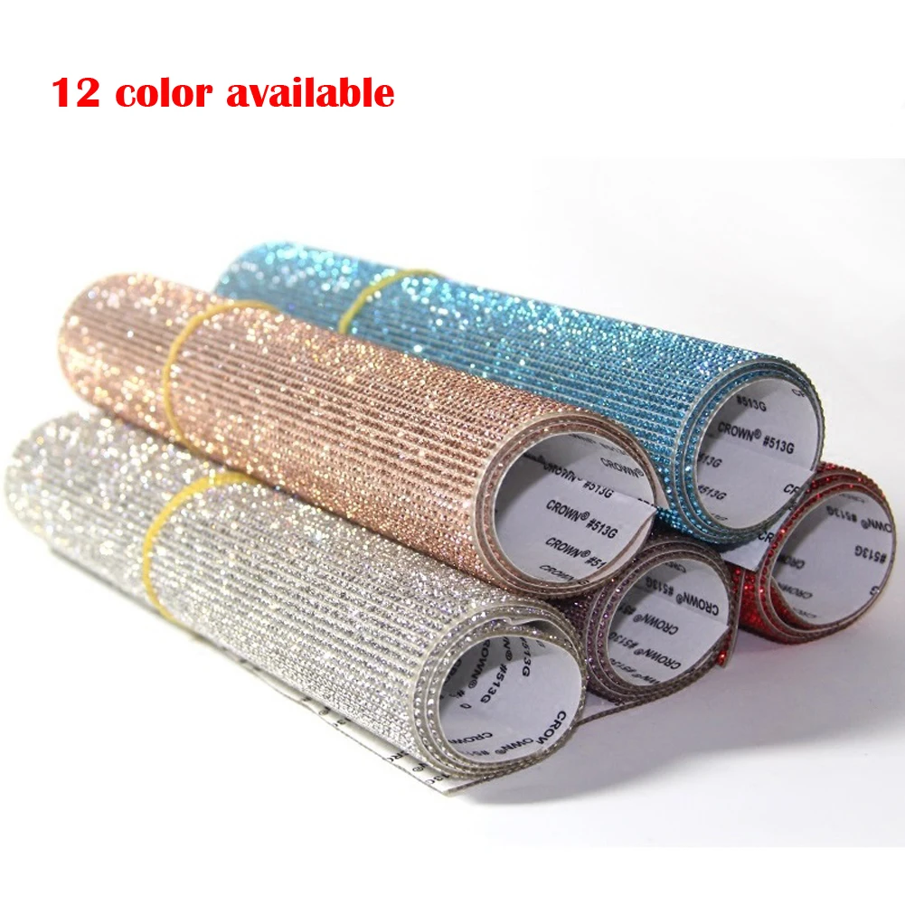 DIY 2mm Multi-Color Crystal Diamond Rhinestone Interior Decorative Sticker Decal
