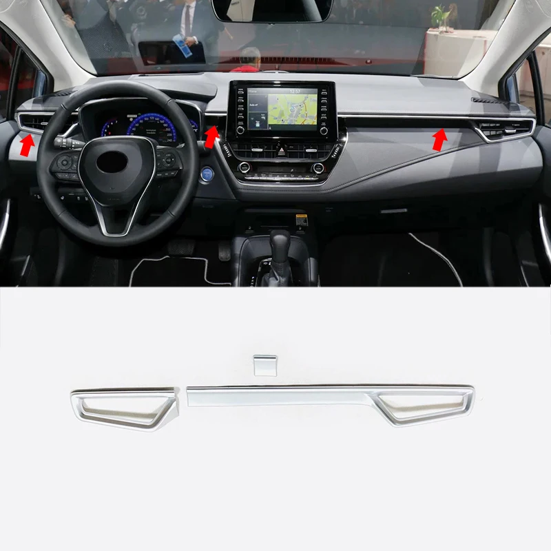 Для Toyota corolla E210 Sedan ABS матовая/углеродное волокно Автомобильная консоль воздушный выход крышка отделка полосы автомобиля аксессуары для укладки