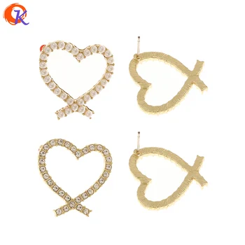 

Cordial Design 50Pcs 20*20MM Rhinestone Earrings Stud/Imitation Pearl/Heart Shape/Jewelry Accessories/Hand Made/Earring Findings