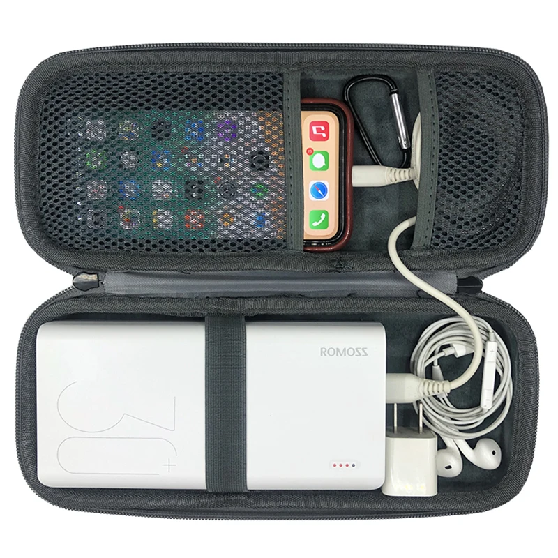Newest EVA Hard Travel Protect Box Storage Bag Carrying Cover Case for ROMOSS Sense 8+ Power Bank 30000mAh Phone Bag