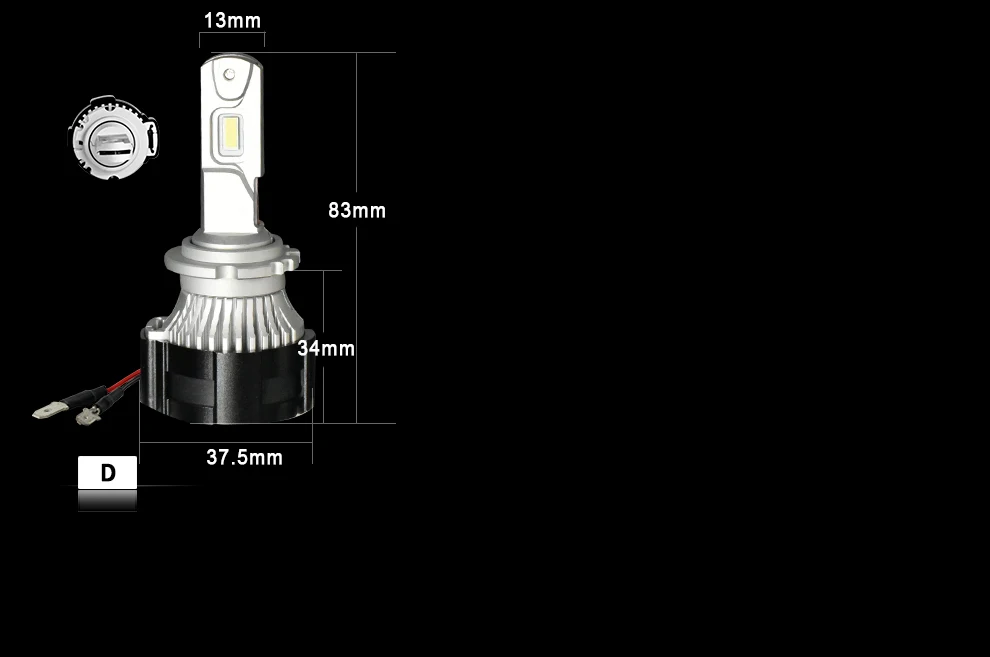 P18CNSUNNYLIGHT H4 Canbus LED H7 H11 H8 HB4 Car Headlight 9005 HB3 D1 9012 Auto Bulbs 104W 9000Lm No Error 6500K Car-Styling Lights (12)