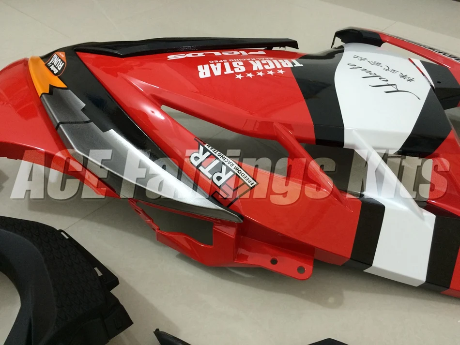 ABS обтекатель комплект для Kawasaki Ninja300 EX300 300R 2013, 13, 14, 15, 16, 17, обтекатели впрыска Прохладный красного и белого цвета