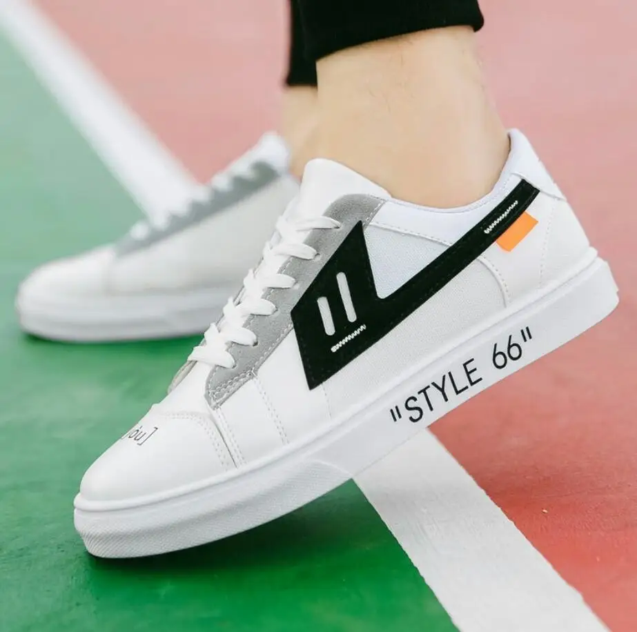 

2019 new spring white shoes men lace up single shoe student bottom canvas shoes chunky sneakers for hommes zapatillas deportivas