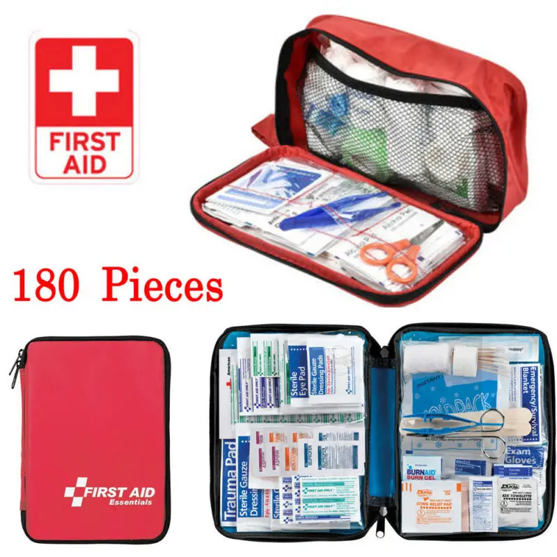 

180PCS/Set First Aid Kit Bag Portable Travel Medicine Package Emergency Kit Bags Small Medicine Divider Storage Organizer