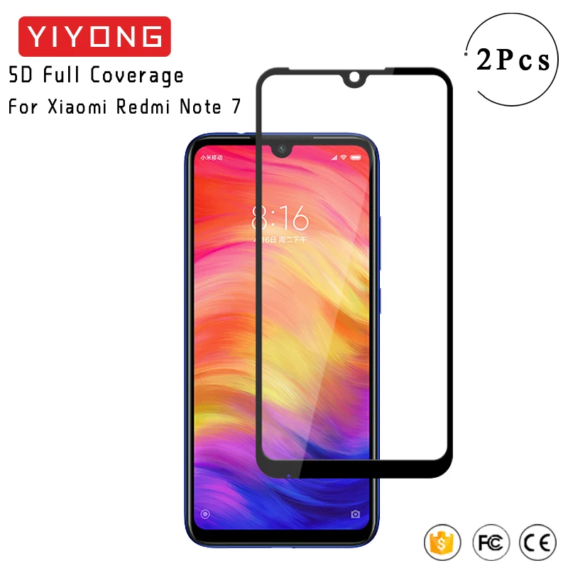 YIYONG 5D полное покрытие стекло для Xiaomi Redmi Note 7 6 5 8 Pro Закаленное стекло протектор экрана для Xiaomi Note 7 8 Pro стекло Xiomi